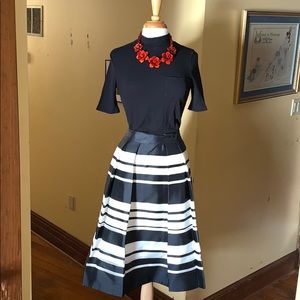 Kate Spade Black and White midi skirt